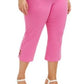 JM Collection Plus Size Capri Pants Pink Size 3X