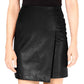Bar III Women's Faux-Leather Skirt Black Black Size XXS