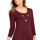 Style & Co Women's Swing Dress Red Size Small
