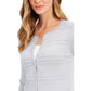 Charter Club Women's Textured Cardigan Gray Size Large