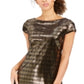 Vince Camuto Metallic Sheath Dress Gold Combo Size 8