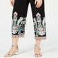 INC International Concepts Women's Printed Cropped Wide Pants Paisley PP Black Size Petite Small