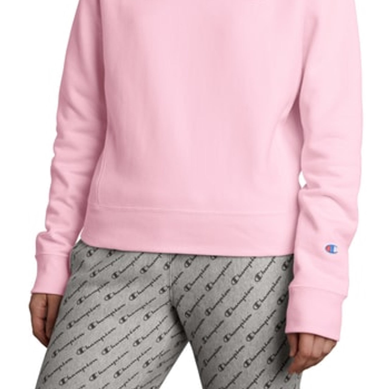 Champion Women's Life Reverse Weave Crew Pink Size X-Small
