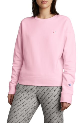 Champion Women's Life Reverse Weave Crew Pink Size X-Small