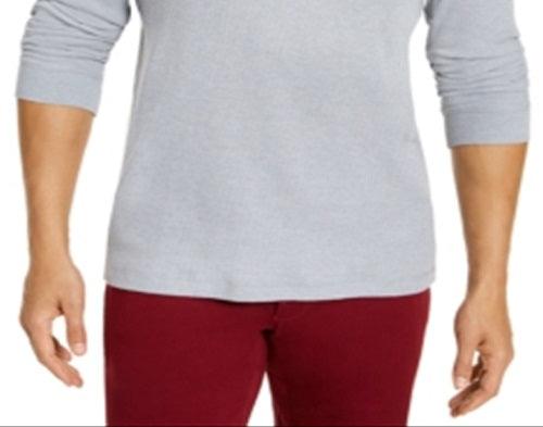 Club Room Men's Henley Shirt Gray Size Large