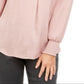 Alfani Women's V Neck Top Pink Size M