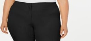 Alfani Women's Plus Comfort Waist Cuffed Ankle Pants Black Size 28W