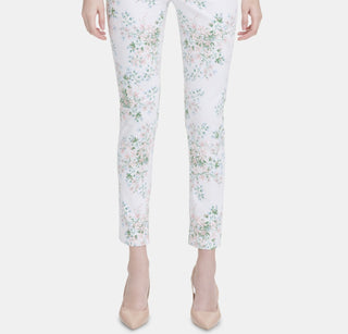 Calvin Klein Women's Mid Rise Floral Pants Pink Size 16