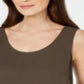 Alfani Women's Sleeveless Scoop Neck Top Brown Size Small