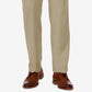 Haggar Men's Cool 18 Pro Stretch Straight Fit Flat Front Dress Pants Beige Size 36X32