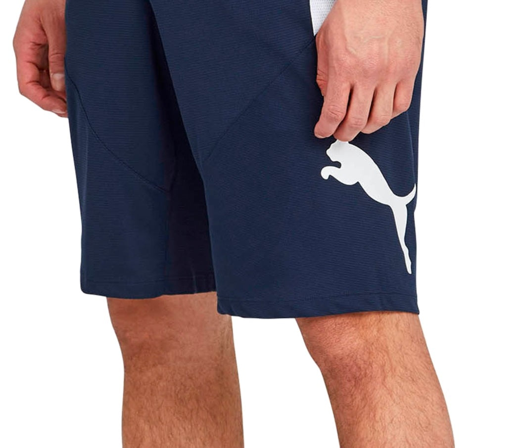 Puma Men's 10 Training Cat Shorts Blue Size Medium