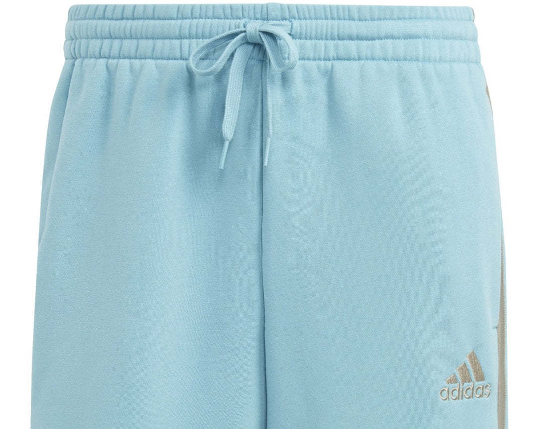 adidas Men's 3 Stripes 10 Fleece Shorts Blue Size X-Large