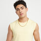 Champion Men's Classic Muscle Tee Embroidered C Logo Yellow Size Large