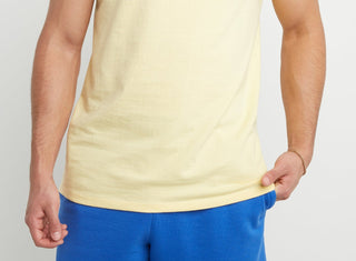 Champion Men's Classic Muscle Tee Embroidered C Logo Yellow Size Large