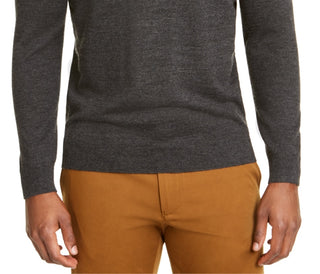 Club Room Men's Merino Wool Blend Turtleneck Sweater Gray Size Medium