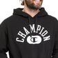 Champion Men's Arch Logo Vintage Varsity Hoodie Sweatshirt Black Size XX-Large