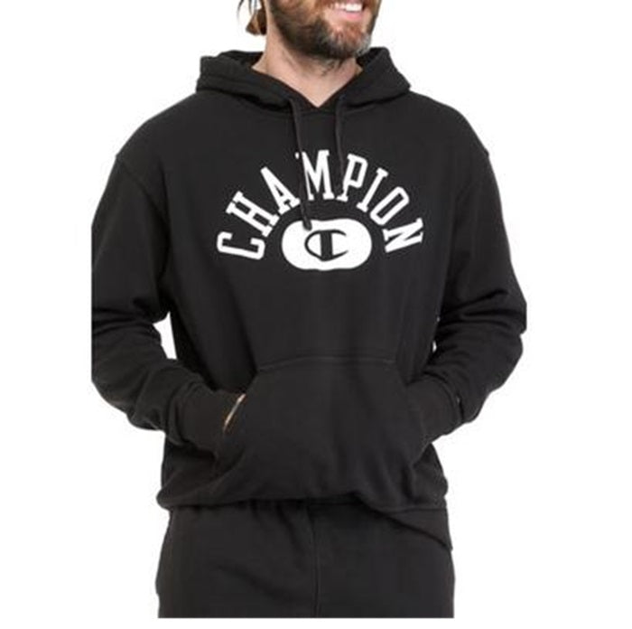Champion Mens Vintage Wash Pullover Hoodie Black Size Medium