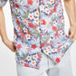 Club Room Men's Short Sleeve 100% Linen Floral Shirt  Purple Size Small