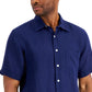 Club Room Men's 100% Linen Shirt Blue Size Small