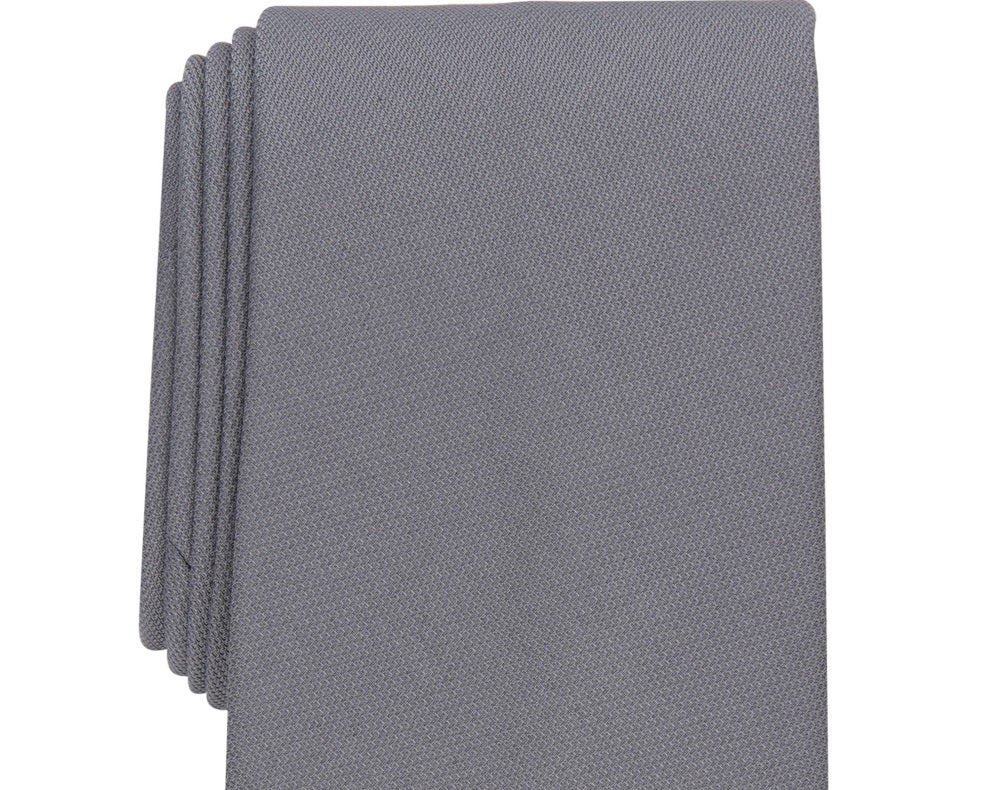 Perry Ellis Men's Connor Classic Solid Tie Gray Regular