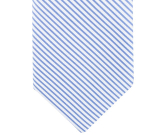 Tommy Hilfiger Men's Seersucker Stripe Tie Blue Size Regular