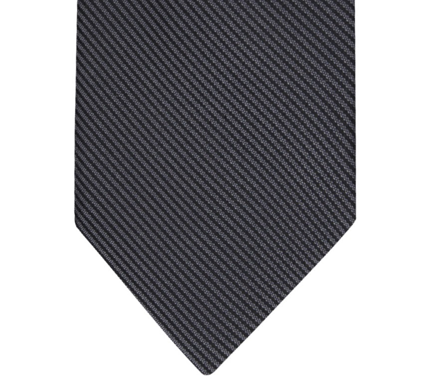 Calvin Klein Men's Striped Solid Tie Black Size Regular