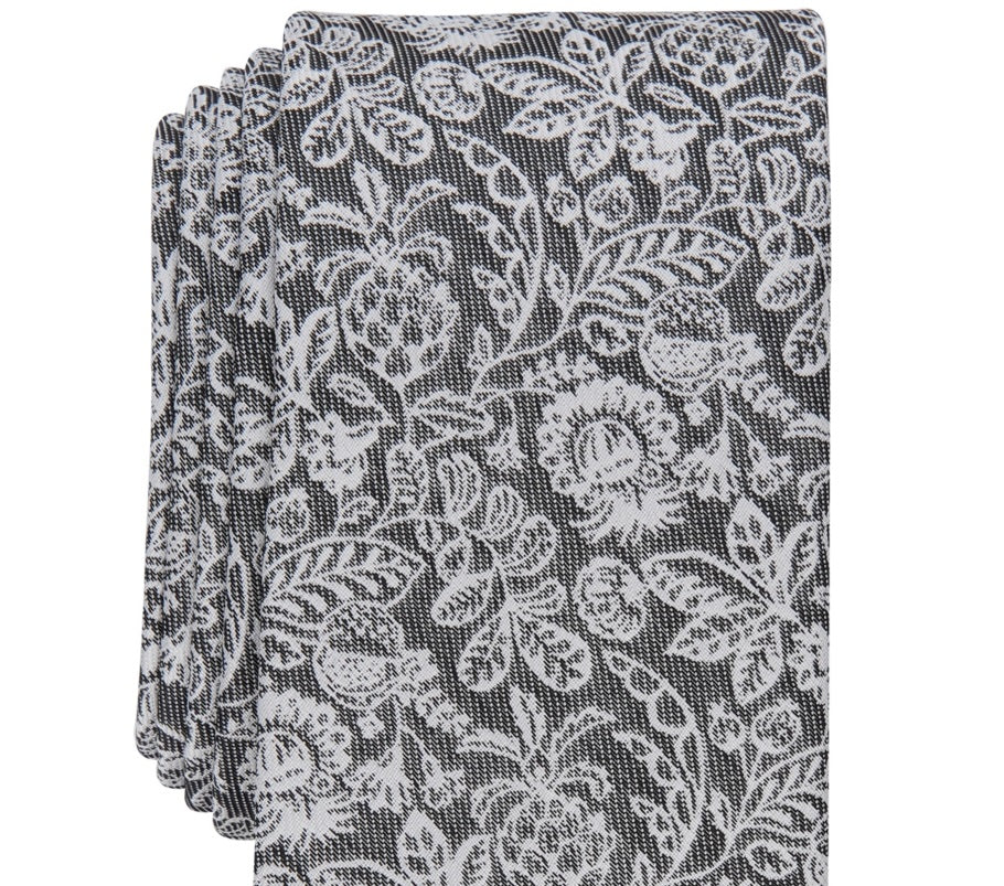 Bar III Men's Wiles Skinny Floral Tie Black  Size Regular