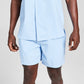 And Now This Men's Classic Fit Button Down Camp Shirt Blue Size Medium