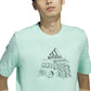adidas Men's Short Sleeve Crewneck Food Truck Graphic T-Shirt Green Size XX-Large