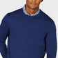 Club Room Men's Solid Crew Neck Merino Wool Blend Sweater Blue  Size Large