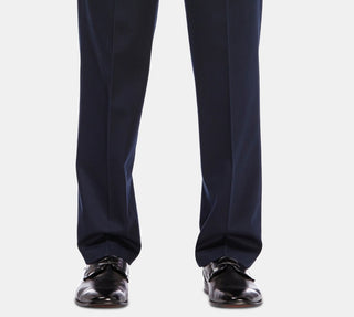 Haggar Men's Premium No Iron Khaki Classic Fit Pleat Hidden Expandable Waist Pants Blue Size 40X32