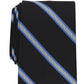 Club Room Men's Classic Stripe Tie Black Size Regular