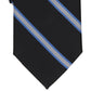 Club Room Men's Classic Stripe Tie Black Size Regular