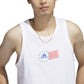 adidas Men's American Flag Tank White Size Medium