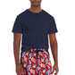 Club Room Men's Solid Top & Tropical Pants 2 Pc Pajama Set Red Size X-Large