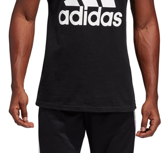 adidas Men's Badge Of Sport Logo Graphic Tank Black Size X-Large