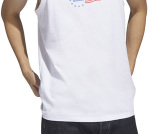 adidas Men's American Flag Tank White Size Large