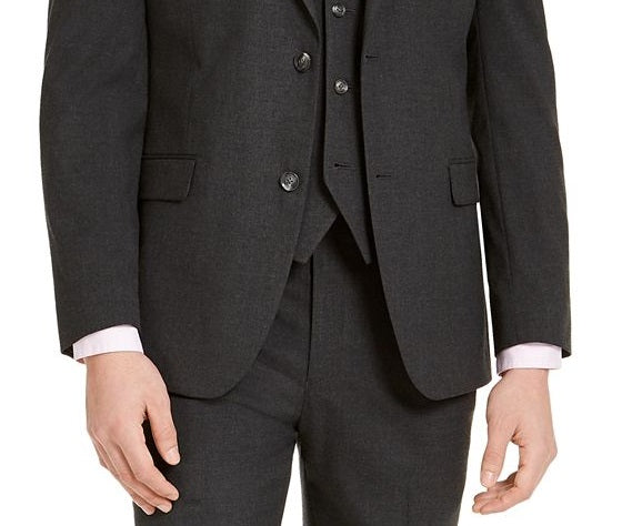 Alfani Men's Slim Fit Stretch Solid Suit Jacket Black Size 42