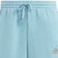 adidas Men's 3 Stripes 10 Fleece Shorts Blue Size Small