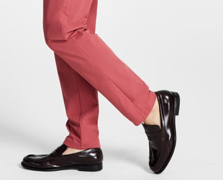 Calvin Klein Men's Slim Fit Tech Solid Performance Dress Pants Red Size 38X30