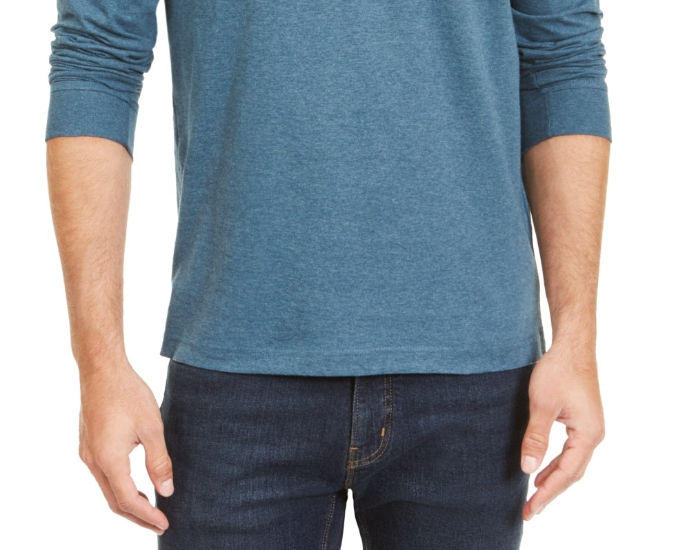 Club Room Men's Doubler Crewneck T-Shirt  Blue Size Large