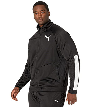 Puma Men's Contrast Zip Front Track Jacket Black Size XXX-Large