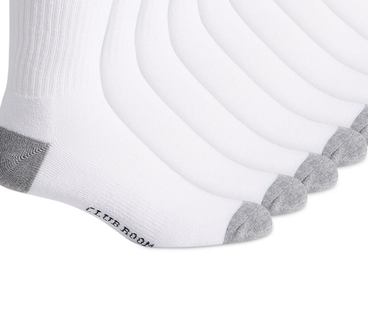 Club Room Men's 12 Pack Crew Socks White  Size 10-13