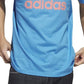 adidas Men's Short Sleeve Logo Graphic T Shirt Blue Size XX-Large