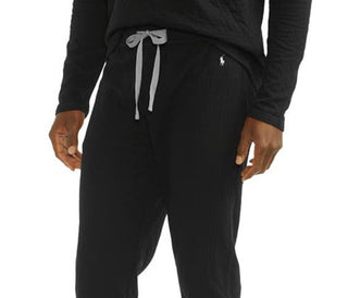 Ralph Lauren Men's Reversible Cotton Blend Sleep Joggers Black Size X-Large