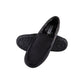 Haggar Men's Microsuede Fleece Lined Venetian Slippers Black Size Large