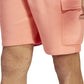 adidas Men's Essentials Fleece Cargo Shorts Orange Size Small