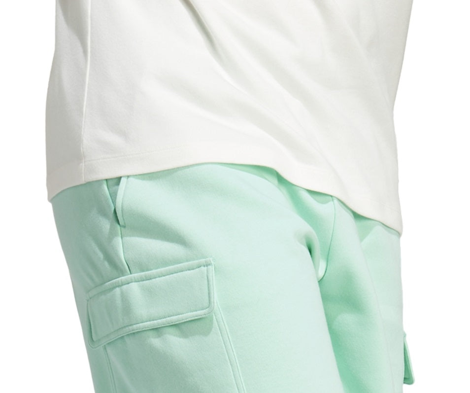 adidas Men's Essentials Fleece Cargo Shorts Green Size Small