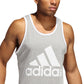 adidas Men's Badge Of Sport Logo Graphic Tank Gray Size X-Large