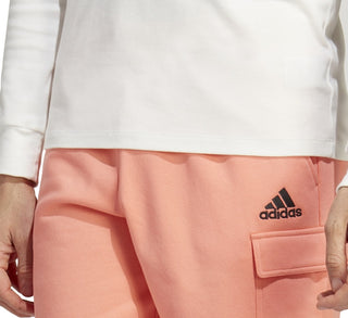 adidas Men's Essentials Fleece Cargo Shorts Orange Size Medium